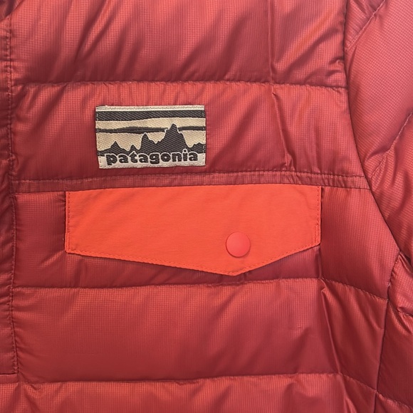 Womens PATAGONIA Goose Down Snap T Pullover Bivy Sweater Jacket Small - Picture 2 of 5
